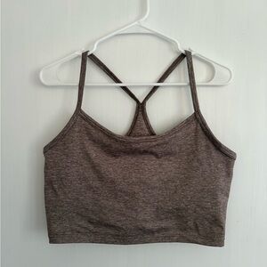 Aerie Heathered Brown Sports Bralette